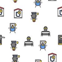 Home Security Device Vector Seamless Pattern