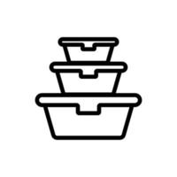 Lunchbox icon vector. Isolated contour symbol illustration vector
