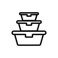 Lunchbox icon vector. Isolated contour symbol illustration vector