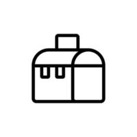 Lunchbox icon vector. Isolated contour symbol illustration vector