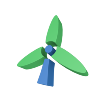 ícone de ecologia de energia 3D png