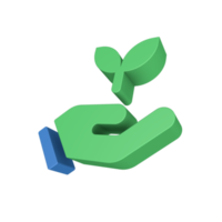 icono de ecología de energía 3d png