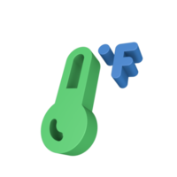 icono de ecología de energía 3d png