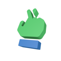 icône de geste de la main 3d