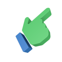 Icona del gesto della mano 3d png