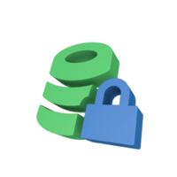 3D-Symbol für Cybersicherheit png