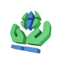 icono de ecología de energía 3d png