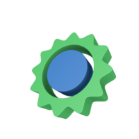 icono de ecología de energía 3d png