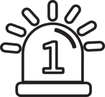 design de símbolo de sinal de ícone de notificação png