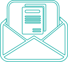 Design von E-Mail- und Mail-Icon-Schildern png