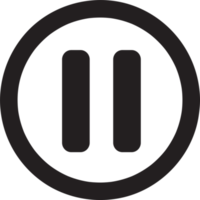 diseño de símbolo de signo de icono de pausa png