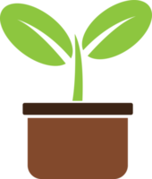 diseño de signo de concepto de icono de árbol de planta png