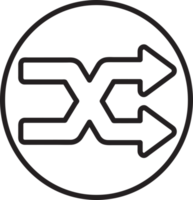 Shuffle-Symbol Zeichen Symboldesign png