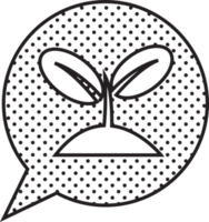 diseño de signo de concepto de icono de árbol de planta png