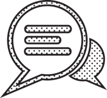 design de sinal de ícone de bate-papo de bolha de fala png