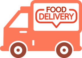 diseño de símbolo de signo de icono de entrega de alimentos png