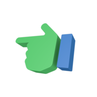 icono de gesto de mano 3d png