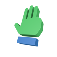 3D Hand Gesture Icon png