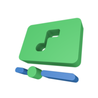 ícone de música 3D png