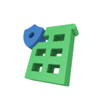 icono de seguro 3d png