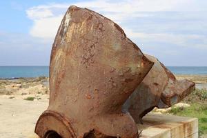 Texture of old and rusty iron photo