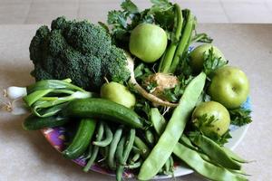 Fresh vegetables are sold at a bazaar in Israel. photo