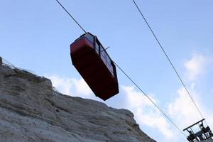 August 17, 2019 . Ropeway at Rosh HaNikra in northern Israel. photo