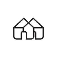 house construction overlapping line design vector