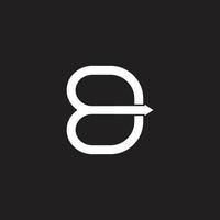 abstract letter d motion arrow geometric loop logo vector