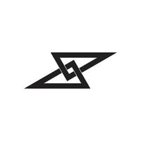 abstract infinity linked triangle overlap logo vector
