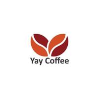 letter y coffee curves geometric design symbol logo vector