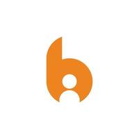 vector de logotipo de letra b simple ib