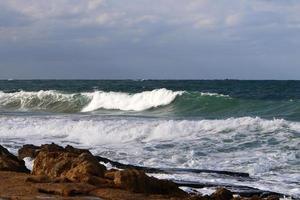 rocky coast of the mediterranean sea photo