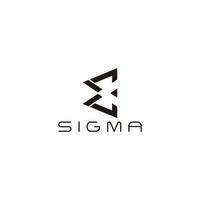 sigma simple triangle geometric mosaic symbol vector