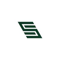 letter s c simple geometric stripes linear logo vector