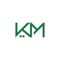 letter km real estate symbol simple geometric logo vector