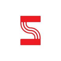 letter s stripes logo vector