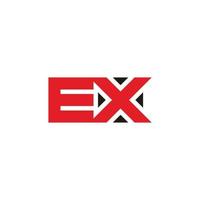 letter ex square geometric pointing arrows symbol logo vector