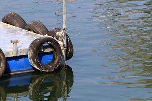 Berth on the seashore for mooring boats and yachts. photo