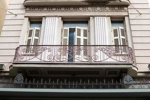 April 5, 2022 Tel Aviv city Israel. Balconies in the city of Tel Aviv in Israel. photo