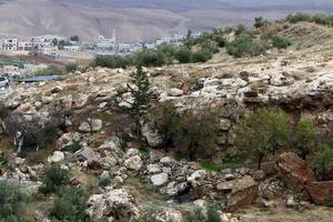 Stones in a city park on the Mediterranean coast photo