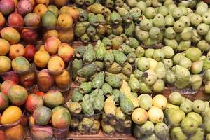 Vegetables and fruits are sold at a bazaar in Israel. photo