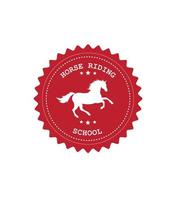 Retro logo with horse vector