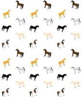Seamless pattern of horses vector