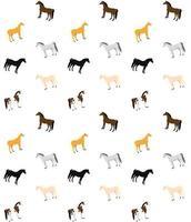 Seamless pattern of horses vector