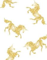 Seamless pattern of golden unicorn vector