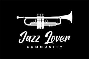 Trumpet Logo For Jazz Music Lovers Vector Design