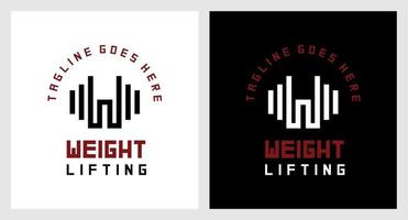 Initial Letter W with Barbell Dumbbell, For Gym Logo, Weight Lifting And Bodybuilding Symbol vector