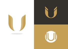 U Logo Design and template. Creative U icon initials based Letters in vector. vector