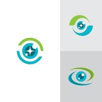 plantilla de diseño de logotipo de ojos de concepto creativo, icono de logotipo de cuidado de ojos vector